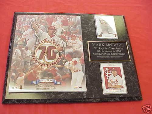 Mark McGwire 2 Card Collectors Plaque