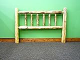 Midwest Log Furniture - Queen Northern Rustic Pine Log Headboard