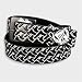 Silver Star DOA Mens Leather All-Over-Print Gun Belt in BLACK