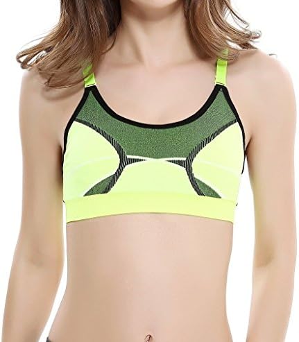 Girls Sports Bras Set Yoga Bra 1619 Yellow L