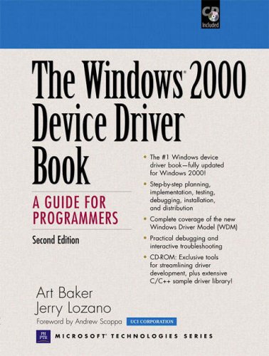 External hard drive:The Windows 2000 Device Driver Book: A Guide for Programmers (2nd Edition)