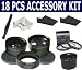 Kit for CANON POWERSHOT S2 S3 S5 IS, Includes: 52mm High Quality Lens Adapter Tube, 2.0X HD 58MM Telephoto Lens + 0.45X Wide Angle + Adapter ring kit + Filter Kit (UV, Polarizing, Fluorescent) + Cleaning Pen + Microfiber Cleaning Cloths