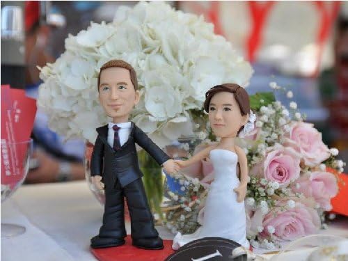 Model 65 Fully Customized Bobble-head Polymer Clay Figurines/sculpture From Head to Toe Based on Customers' Photos Using As Wedding Cake Topper, Gifts, Souvenirs, Decorations