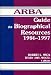 Books : ARBA Guide to Biographical Resources 1986-1997:
