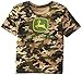John Deere Little Boys' John Deere Short Sleeve Trademark Tee Camo Child