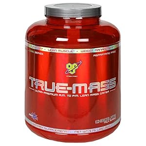 BSN True-Mass Ultra-Premium AM to PM Lean Mass Gainer, 5.75-Pound Jar