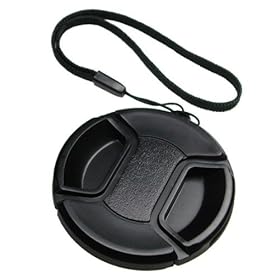 Mennon Pro Center Pinch 58mm Snap-On Lens Cap with Leash