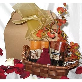 Lighted Hearts Candle Gift Set with a Personalized Greeting Card