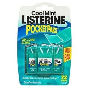 Listerine Pocketpaks, Cool Mint, 72 Count
