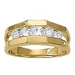 18K Yellow Gold Man's Diamond Ring