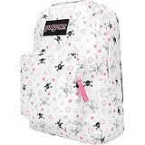 JANSPORT SuperBreak Skeleton Party Backpack - White/Shocker Pink