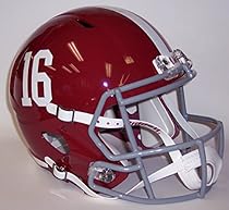 Alabama Crimson Tide #16 Riddell Full Size Speed Deluxe Replica Football Helmet ...
