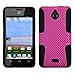 MYBAT Mesh Hybrid Hard Case Gel Cover For Huawei Ascend Plus H881C Valiant Y301 - Retail Packaging - Pink Black