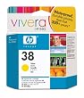 Original HP 38 Yellow Pigment Ink Cartridge in Retail Packaging