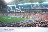 Chris Leak and Urban Meyer Florida Gators - Corner End Zone - Dual Autographed 13x39 Panoramic Photograph with 2006 BCS MVP and 2006 CHAMPS Inscriptions