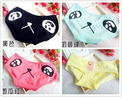 4 Pcs Cartoon Panda Girl Women Briefs Panties Underpants Underwear Low Waist S/M