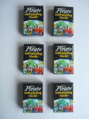 6 Packs of Pirate Mini Playing Cards {Party/Loot Bag Toys}