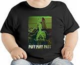 Puff Puff Pass Lets Hit A Bong Sexy Girl Weed Stoned Smoking オーガニックベビーTシャツ 12 - 18 Months