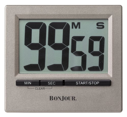 BonJour Large Readout Chef's Kitchen Timer, Graphite Gray