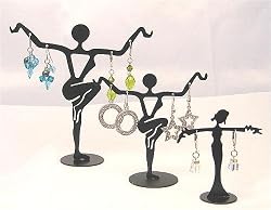 Jewelry Display Stand - 3 pcs - Black Dancers