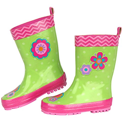 Stephen Joseph Little Girls' Rainboots, Flower, 7