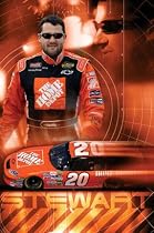 Tony Stewart Smoke POSTER NASCAR #20 Home Depot RARE - 24" x 36"