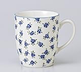 ローズガーデンマグ(ブルー)　【マグカップ 美濃焼】