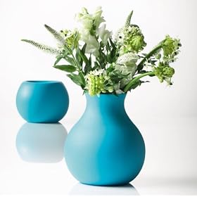 Large Turquoise Rubber Vase