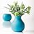 Large Turquoise Rubber Vase