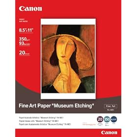 Canon Fine Art Paper Museum Etching 8.5x11 20 Sheets (1262B004) by Canon Office Products