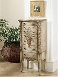 Masterpiece Aged White Jewelry Armoire