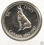 Howling Wolf 50¢ Coin 80% Silver Canada Centennial Collectors Coin 1967