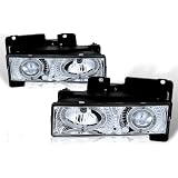 88-98 Chevy Gmc Ck  95-99 Tahoe 94-99 Suburban Head Light- Chrome Clear (Pair) by Winjet