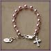 Bella Sterling Silver Childrens Girls Infant Bracelet Jewelry Beautiful keepsake sterling silver bracelet with pink Czech pearls and crystals accented with a darling silver cross - perfect for christenings and communion with a touch of pink! Size Small Baby 0-12 Months. Perfect for Christmas, First Communion, Easter, Graduation, Sunday Dress, Christening or Birthday.