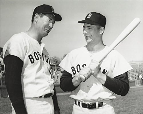 Baseball Red Sox Carl Yastrzemski Yaz &amp; Ted Williams - 8"x10" Photo with Protective Sleeve