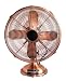 Optimus F-6122 12-Inch Antique-Design 3-Speed Table Fan with Copper Finish