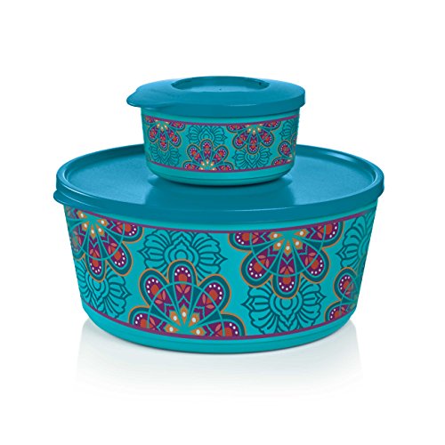 Tupperware Fabulously Floral Snack Set New