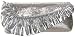 Whiting & Davis Leather Ruffle Asymetrical Flap Clutch