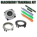 Replacement Blackberry Trackball (Black) and Matching Color Ring for Blackberry Curve Pearl 8100 8110 8120 8130 8220 8230 8300 8310 8320 8330 8800 8820 8830