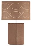 Lite Source LS-20572TAN Suelita Table Lamp, Tan Genuine Leather with Suede Fabric Shade