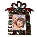 Metallic Gift Box LCD Ornament - 1.8"