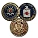 lots of 2 FBI CIA 24K G-P challenge coin