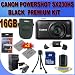Canon PowerShot SX230HS SX230-HS 12 MP Digital Camera with HS SYSTEM and DIGIC 4 Image Processor (Black) Premium Bundle 16 GB Memory Card, Two NB5L Battery, Battery Charger, Card Reader, Carrying Case, Mini Tripod And More!!!!