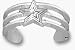 Houston Astros Solid Sterling Silver Star Toe Ring