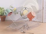 Metallic Dish Rack and Drainer - 2pc St (Silver) (22H x 16W x 24D)