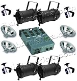 Par 56 Cans, 300w Par56 Medium Flood Lamps, Dimmer Pack, C-Clamps (L555)