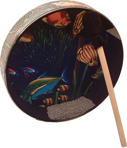 Childrens Toyshop  Musical Instruments : Remo 12" Ocean Drum, Fish Design Head