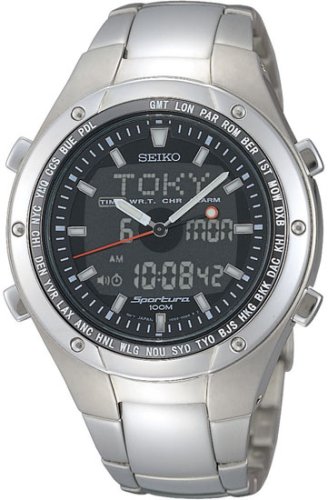 Seiko Sportura World Time Chronograph SNJ001