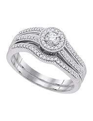 0.33CT-DIA 0.11CT-CRD BRIDAL SET