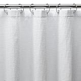 Cotton X-Long Waffle Weave Shower Curtain - White